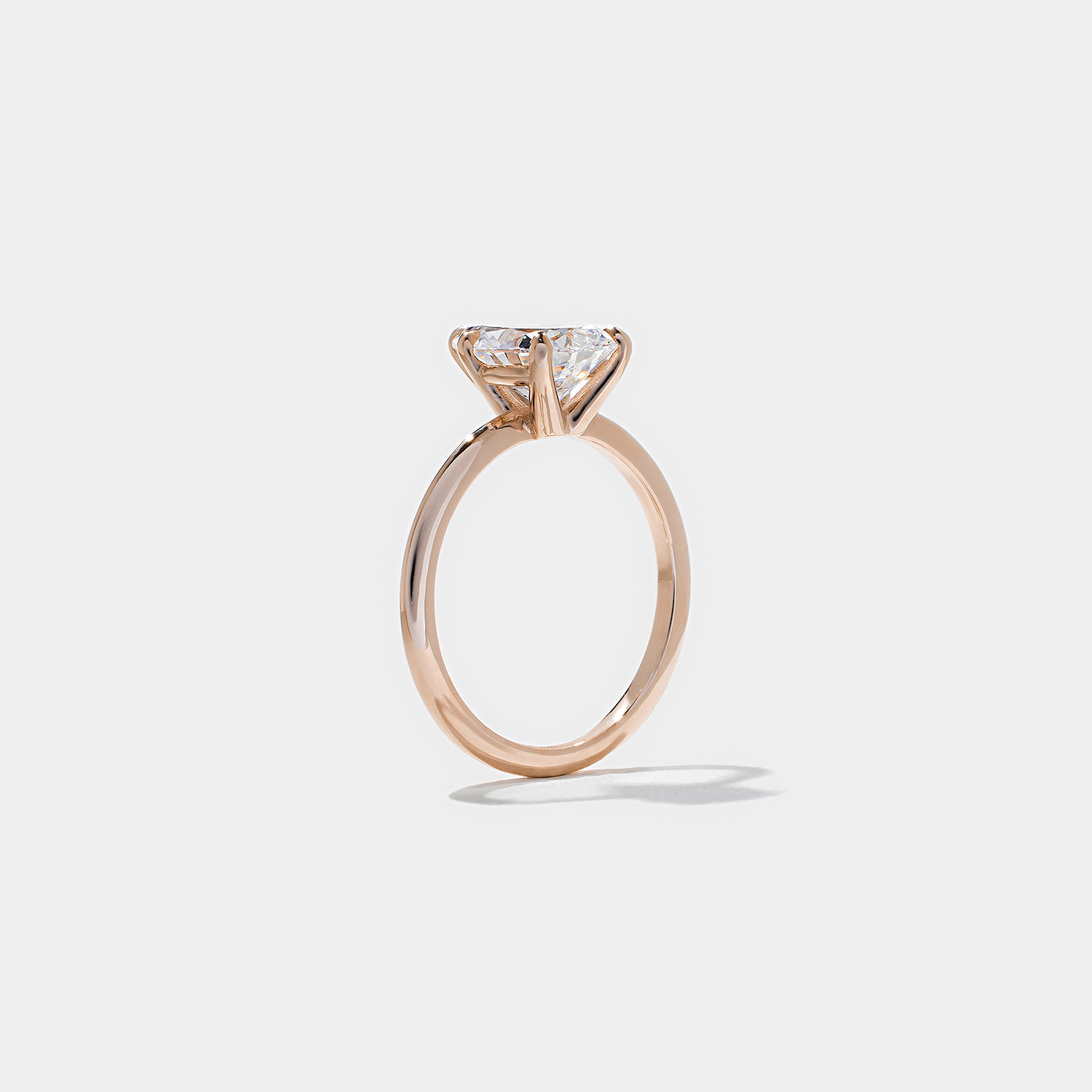 Grace Pear Solitaire in 14k Rose Gold – view 5