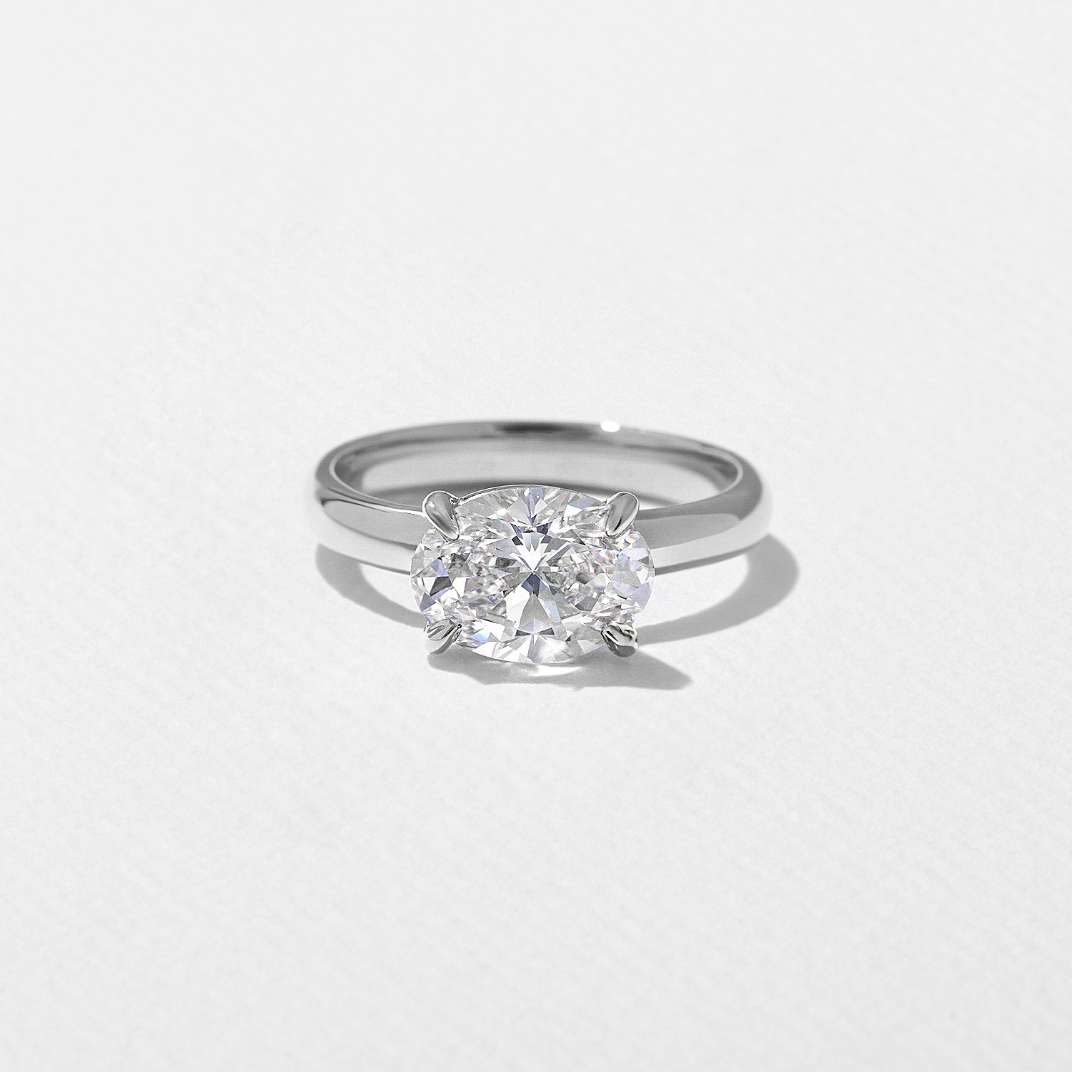 James Oval in 14k White Gold