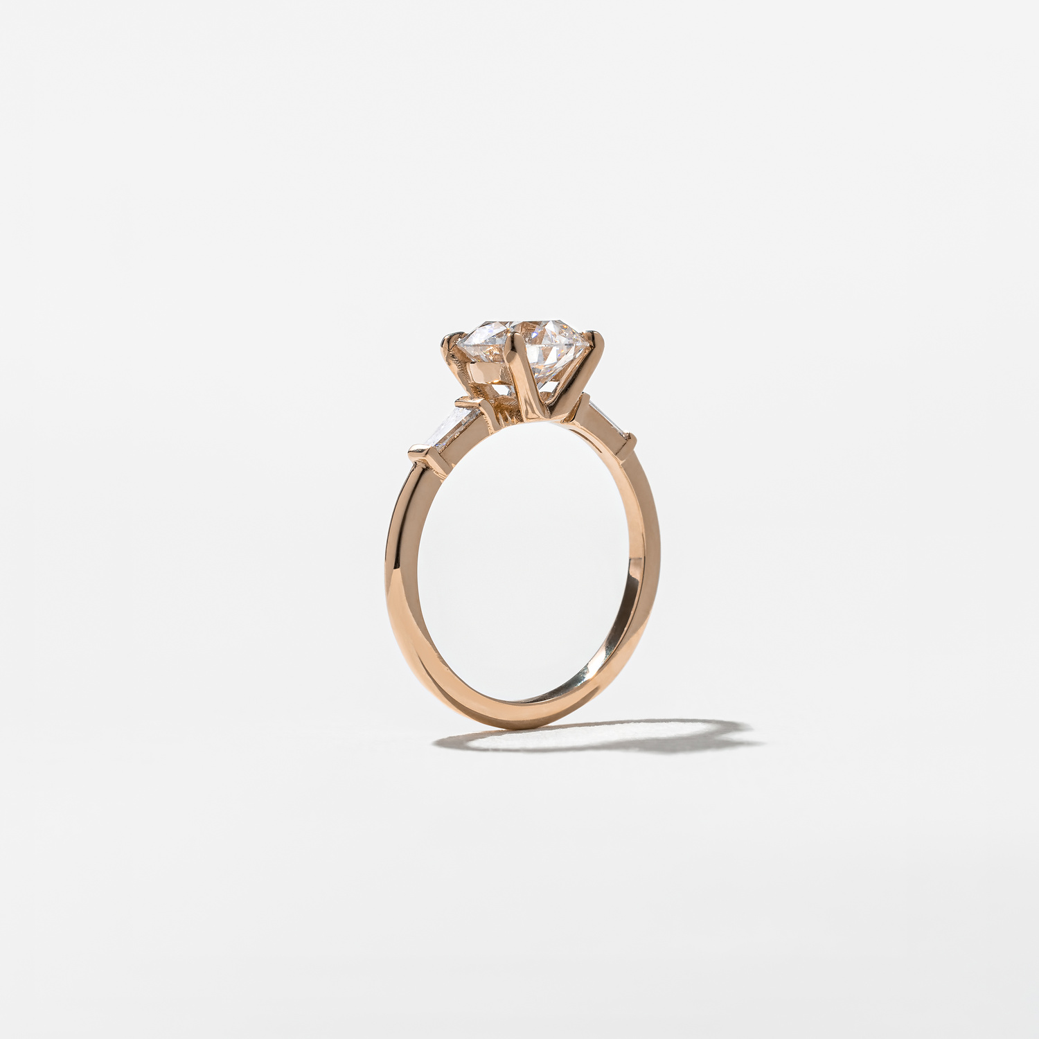 Trey Round  in 14k Rose Gold – view 5
