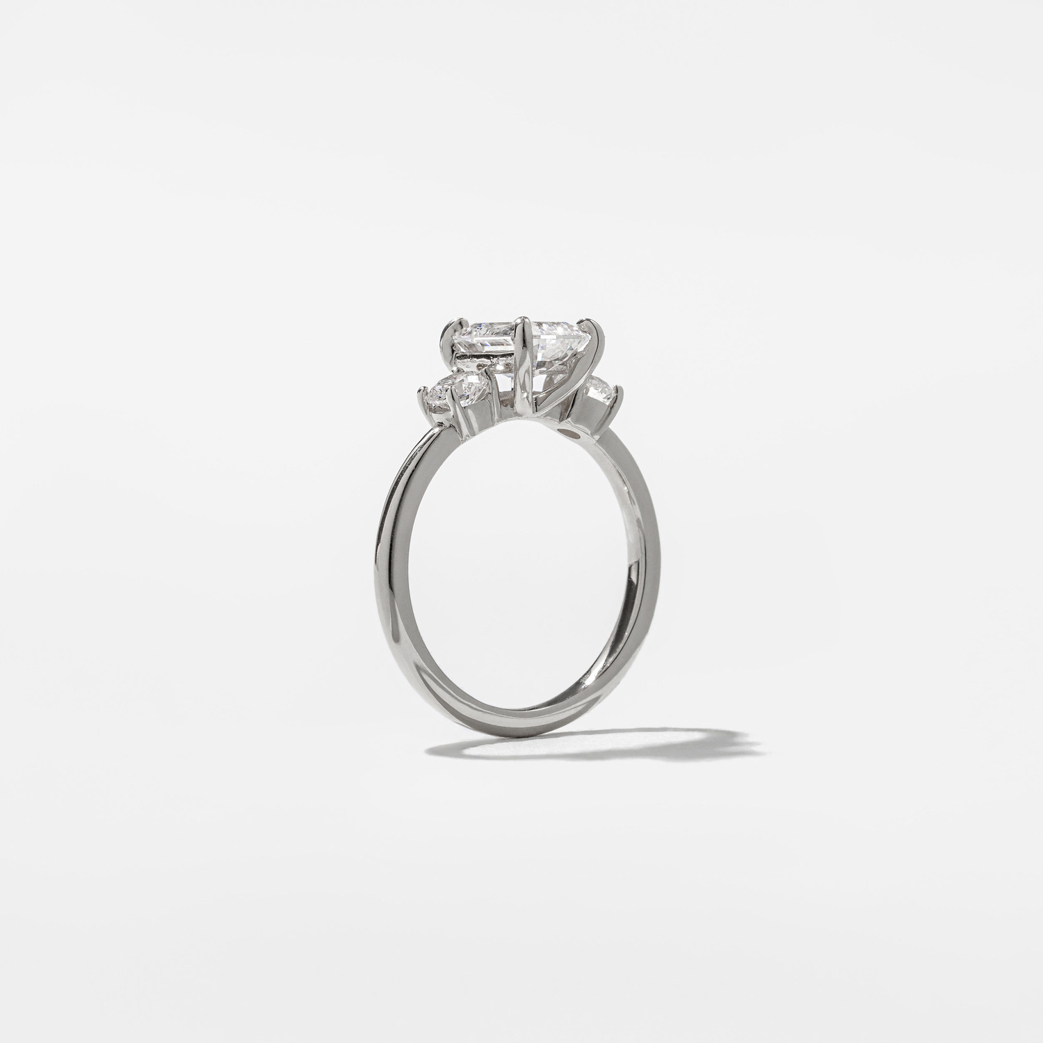Trey Emerald-Cut  in Platinum – view 5
