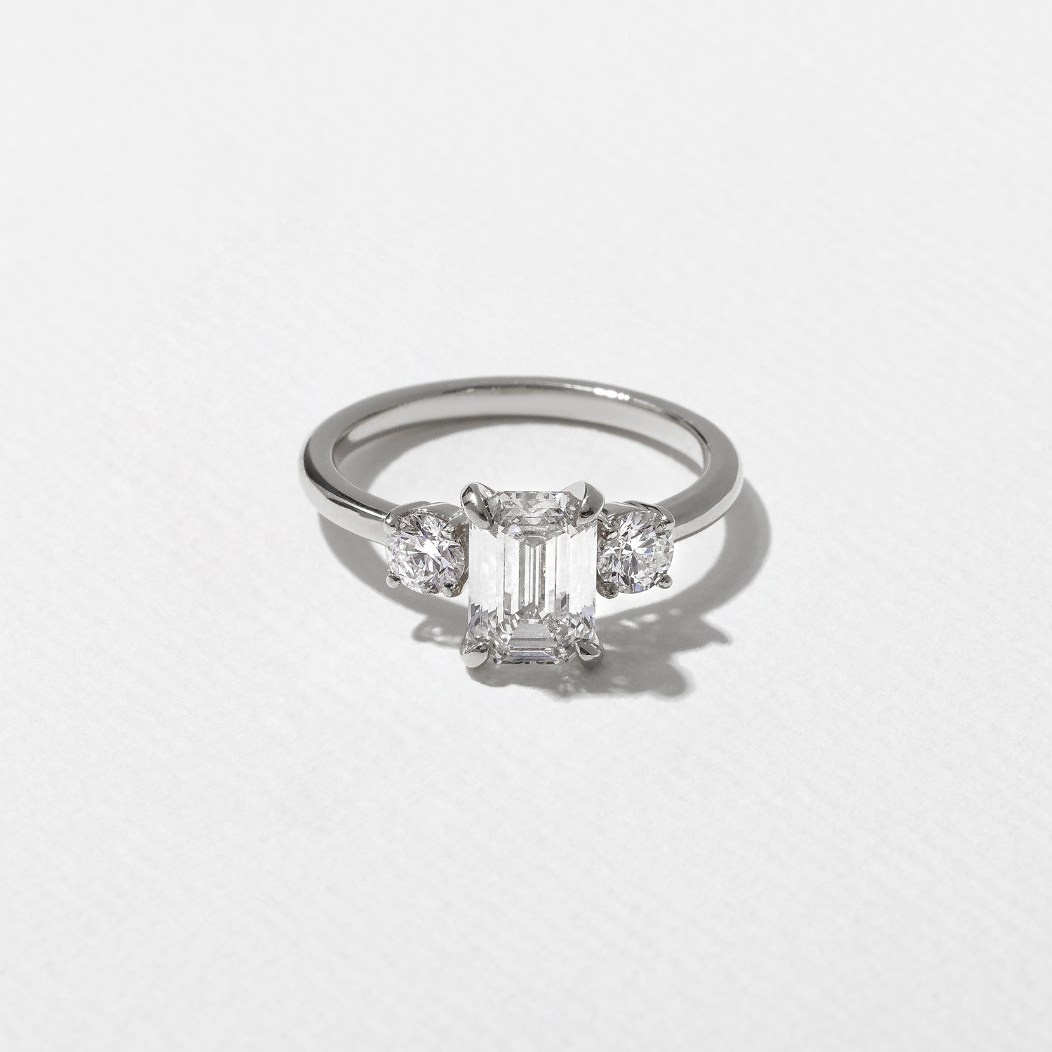 Trey Emerald-Cut  in Platinum