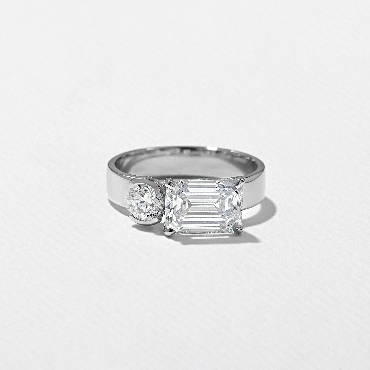 Henri Grand Emerald-Cut in 18k White Gold