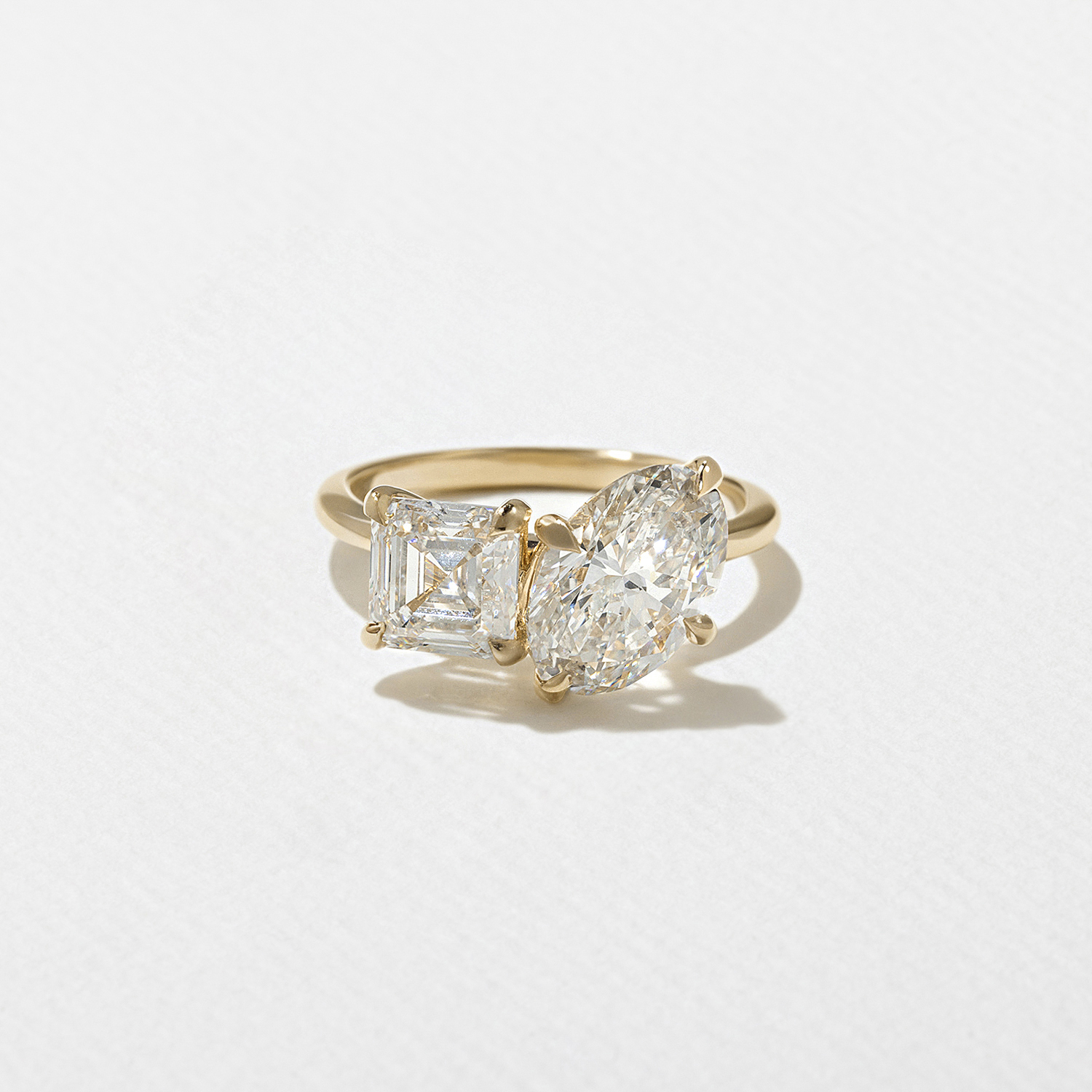 Vivi Grand Oval and Asscher in 14k Yellow Gold