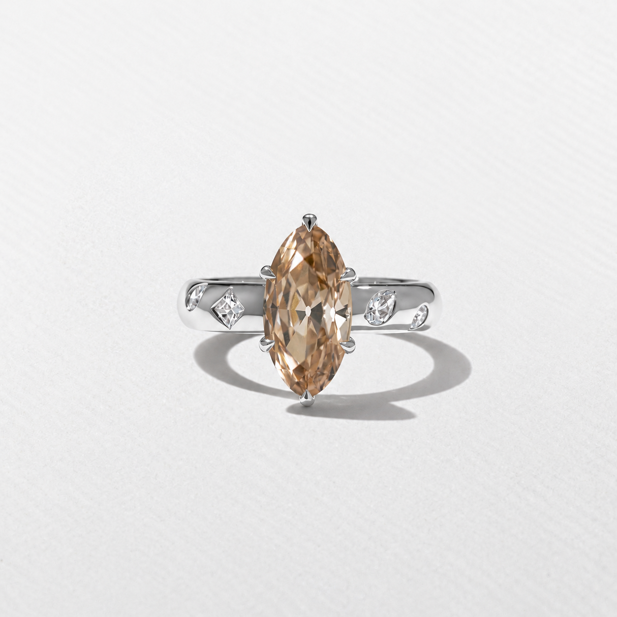 Skylar Champagne Diamond in Platinum