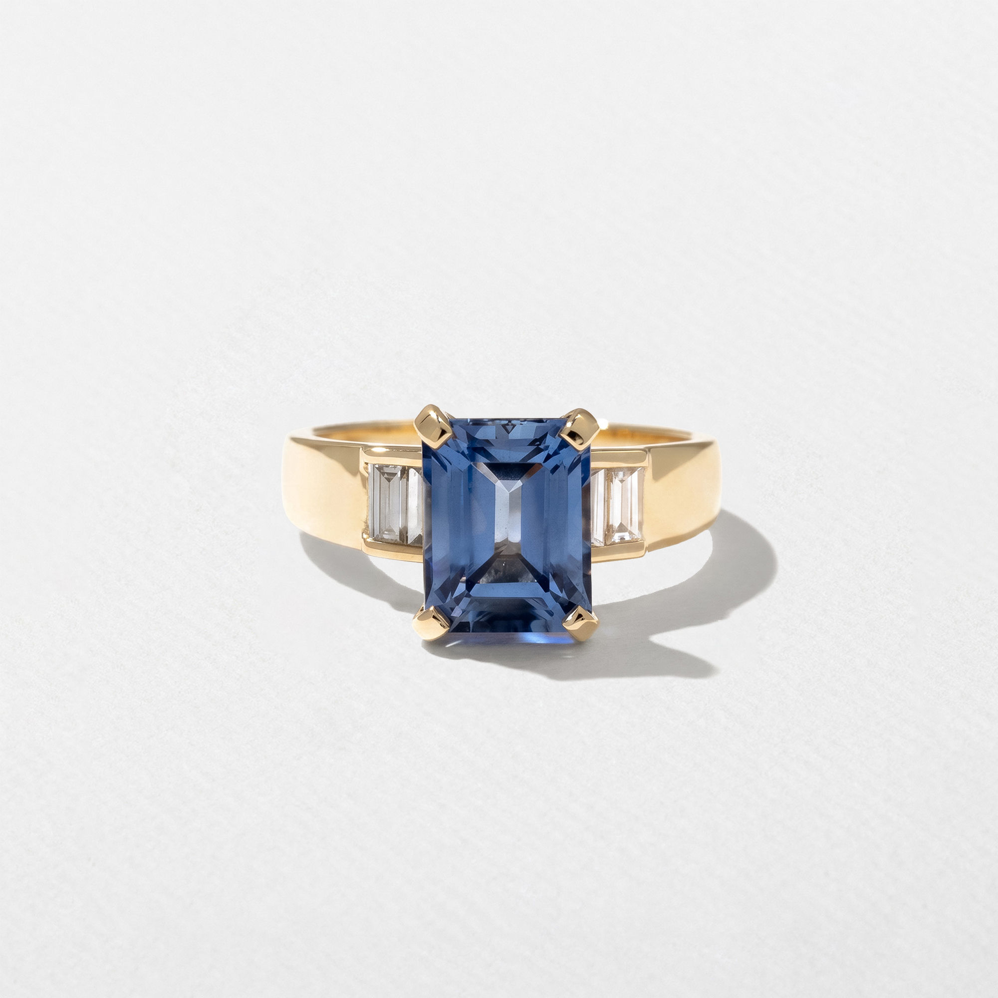 Nova Sapphire Emerald-Cut in 14k Yellow Gold