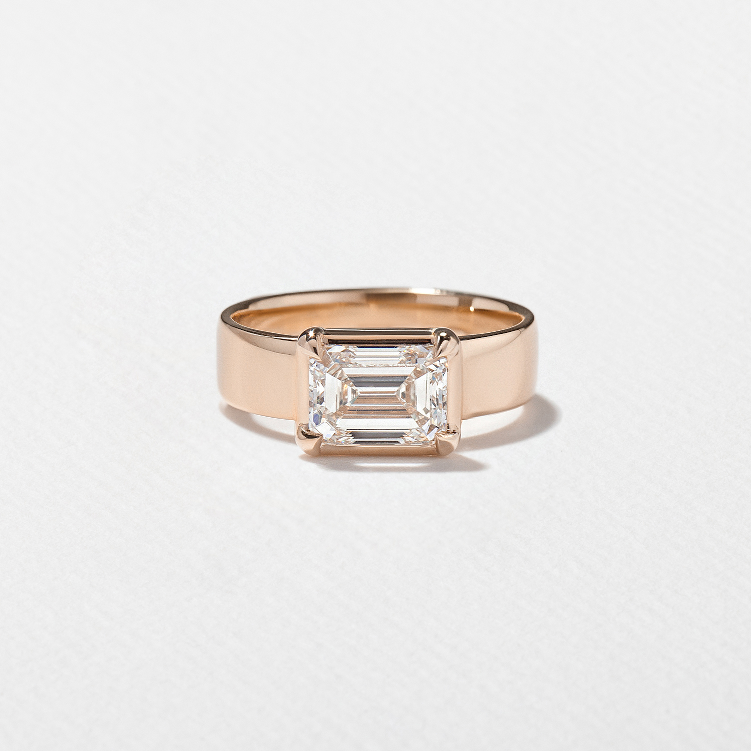 Reid Emerald-Cut in 14k Rose Gold
