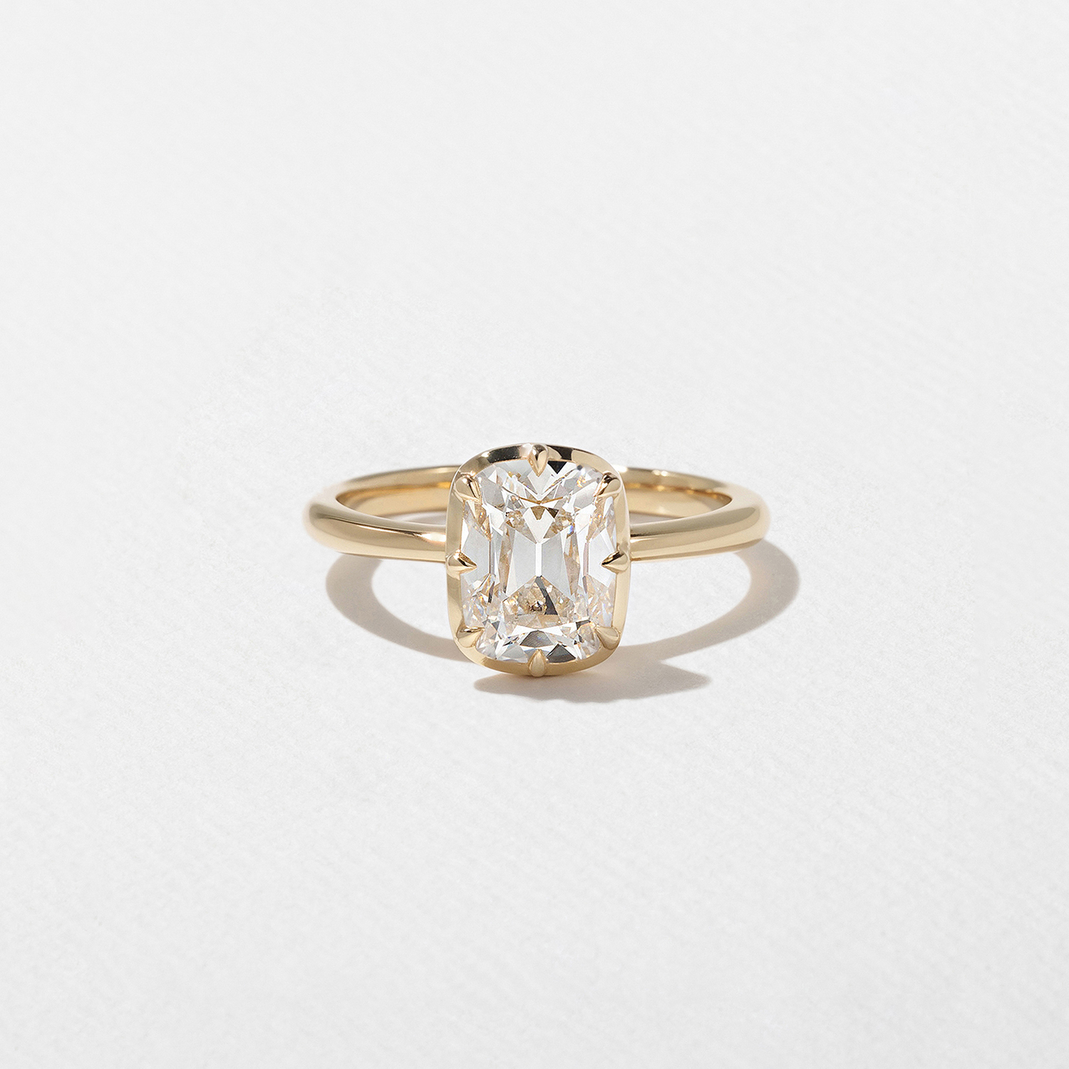 Daphne Antique Cushion in 14k Yellow Gold
